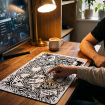 Witte Doodle Gaming Icons