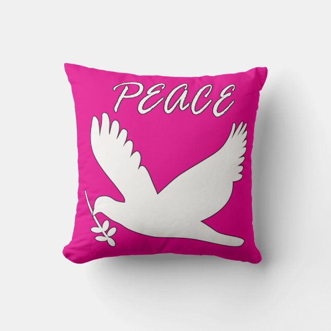 witte dove kussen (Voorkant)