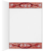 WITTE DOVES IN HET VENSTER, rood roze (Binnen (Rechts))