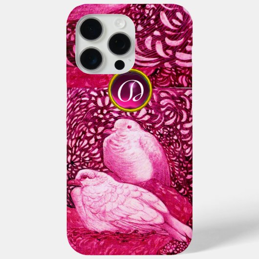 WITTE DOVES IN PINK FUCHSIA MONOGRAM Case-Mate iPhone CASE (Achterkant)