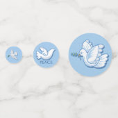 Witte Doves of Peace Confetti (Achterkanten)