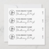 Witte downloadbare kaarsetiketten kaart (Voorkant)