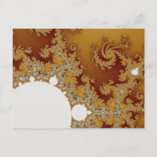 Witte draak - Fractal Art Briefkaart