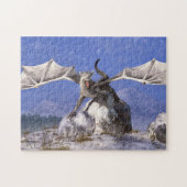 Witte draak legpuzzel (Horizontaal)