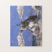 Witte draak legpuzzel (Verticaal)