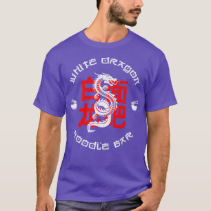 Witte draak noedels bar t-shirt