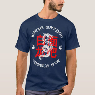 Witte draak noedels bar t-shirt