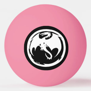 Witte Dragon roze sinaasappel glo 1 ster ping pong Pingpongballen