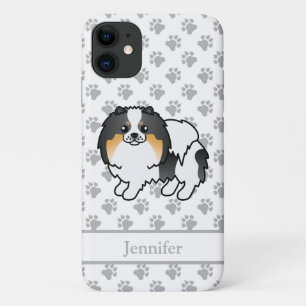 Witte Driekleurige Pomeranian Schattige Cartoon Ho iPhone 11 Hoesje