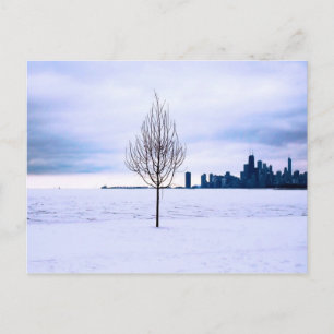 Witte droom - winter in Chicago, briefkaart