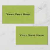 Witte Druif Groen Lente Seizoen Effen Kleur Visitekaartje (Voorkant / Achterkant)