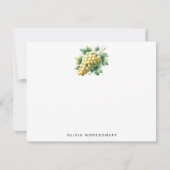 Witte druiven aangepaste naam persoonlijk notitiekaartje (Voorkant)