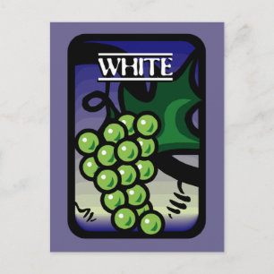 Witte druiven briefkaart