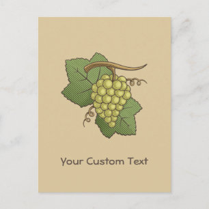 Witte druiven briefkaart
