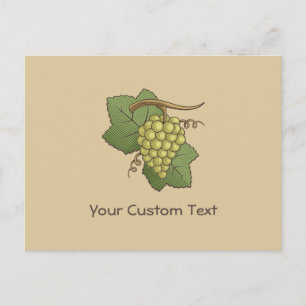 Witte druiven briefkaart