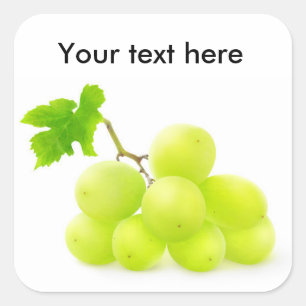 Witte druiven vierkante sticker
