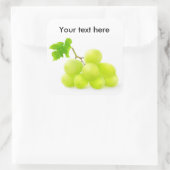 Witte druiven vierkante sticker (Tas)