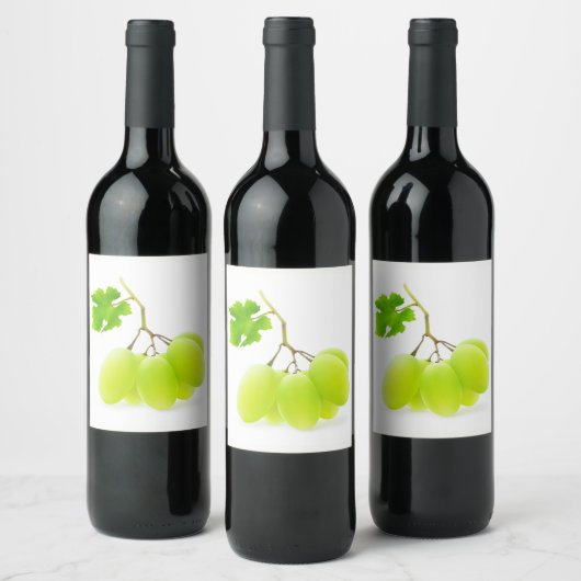 Witte druiven wijn etiket (Flessen)