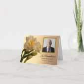 Witte Dubbele Daffodils Begrafenis Sympathie Dank Bedankkaart (Voorkant)