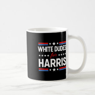 Witte Dudes voor Kamala Harris President Verkiezin Koffiemok