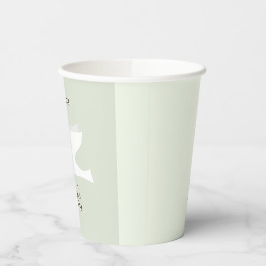 Witte Duif Baby doopsel Papieren Bekers (Links)