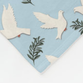 Witte duif Blanket | Hond, vogel Fleece Deken (Hoek)