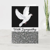 Witte duif en zwarte sympathiekaart
