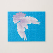 witte duif in blauwe hemel 3 legpuzzel (Horizontaal)