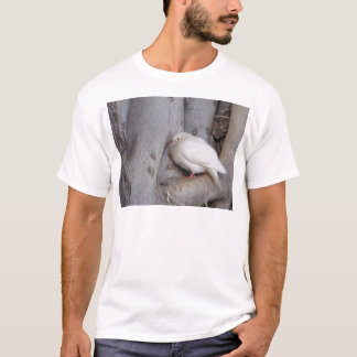 Witte duif in boom t-shirt