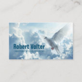 Witte duif in de blauwe hemel Christendom Pastor Visitekaartje (Voorkant)