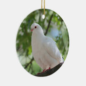Witte duif keramisch ornament (Rechts)