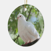 Witte duif keramisch ornament (Links)