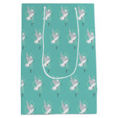 Witte duif met rozenkrans medium cadeauzakje (Achterkant)