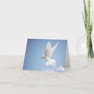 Witte duif notecard kaart