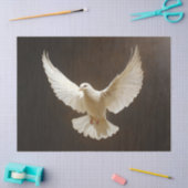 Witte Duif op een Donkere Achtergrond Decoupage Tissuepapier (Craft)