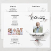 Witte Duif Rouw Template (Voorkant / Achterkant)