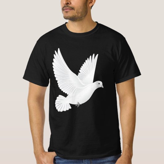 Witte duif t-shirt (Voorkant)