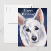 WITTE DUITSE HERDER BRIEFKAART (Voorkant / Achterkant)