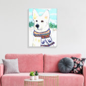 Witte Duitse Herder Canvas Afdruk (Insitu (Woonkamer))