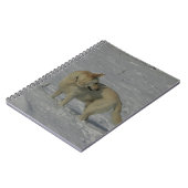 Witte Duitse herder in de sneeuw Notitieboek (Linkerzijde)