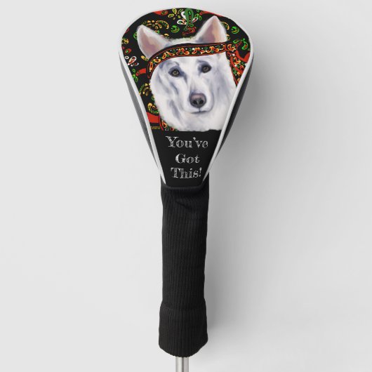 WITTE DUITSE HERDER MEXICO GOLFHEADCOVER (Voorkant)