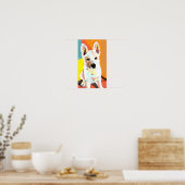 Witte Duitse herder puppy print (Keuken)