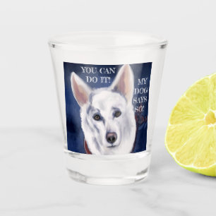 WITTE DUITSE HERDER SHOT GLAS