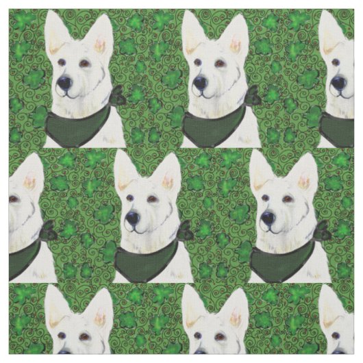 Witte Duitse Herder Stof (Swatch)