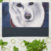WITTE DUITSE HERDER THEEDOEK (Gevouwen)