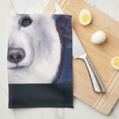 WITTE DUITSE HERDER THEEDOEK (Quarter Fold)