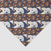 Witte Duitse Herder Tissuepapier (Detail)