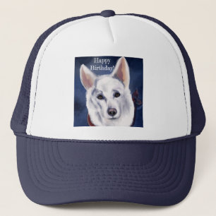 WITTE DUITSE HERDER TRUCKER PET