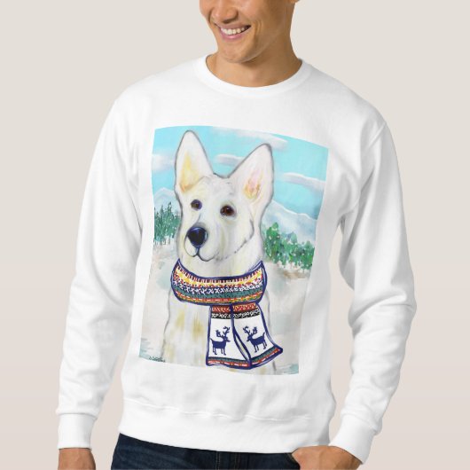 Witte Duitse Herder Trui (Voorkant)