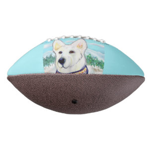 Witte Duitse Herdershond American Football